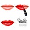 Make Up Beauty Lips Realistic Poster