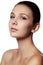 Make-up & cosmetics. Closeup portrait of beautiful woman model f