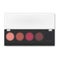 Make-up eyeshadow kit palette. Open black makeup container with clear lid  vector