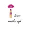 Make up lipstick - woman lips