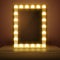 Make up mirror with light. Vector artist dressing room. Make-up mirror