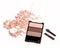 Make up palette color crushed powder cosmetic.