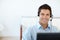 Make winning your priority. Cropped shot of a young man wearing a headset in his office.