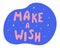 Make a wish card with stars and donuts icing letters