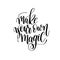 Make your own magic brush ink hand lettering inscription
