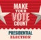 Make your vote count with stars vector design
