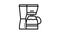 maker coffee electronic device line icon animation