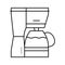 maker coffee electronic device line icon vector illustration