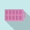 Maker ice cube tray icon flat vector. Water container