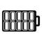 Maker ice cube tray icon simple vector. Water container