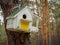 Makeshift houses for the birds in the Park