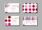 Makeup artist business card. Vector template with makeup items pattern nail Polish. Template Vector.