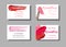 Makeup artist business card. Vector template with makeup items pattern - Smears lipstick.