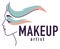 Makeup artist, emblem logo of studio or workshop