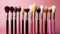 Makeup Brush and Cosmetic Elegance: Artistic Collection of Accessories and Beauty Tools