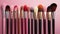 Makeup Brush and Cosmetic Elegance: Artistic Collection of Accessories and Beauty Tools