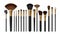 Makeup brushes, eyebrow comb. Make-up artist kit