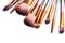 Makeup brushes set, beauty professional tools isolated