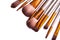 Makeup brushes set, beauty professional tools isolated
