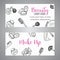 Makeup business banner Cosmetics items. Advert for shop, beauty salon, flyer design, web template. Vector illustration