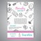 Makeup business broshure and banner. Cosmetics items. Advert for shop, beauty salon, flyer design, web template. Vector