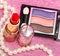 Makeup Cosmetics Indicates Lip Sticks And Beauty