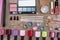makeup cosmetics and manicure tools