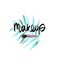 Makeup fashion logo. Lettering illustration. Calligraphy phrase