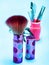 Makeup Foundation Brush Indicates Beauty Product And Applicators