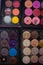 Makeup kit pallete colors used