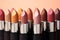 Makeup palette Array of matte lipsticks, perfect for beauty concepts