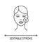 Makeup removal linear icon