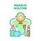 Makeup Routine Vector Concept Color Illustration