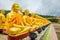Makha Bucha Buddhist memorial park in Nakhon Nayok, Thailand.