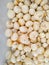 Makhana, also called as Lotus Seeds or Fox Nuts are popular dry snacks from India, isolate on white background