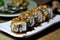 Maki, beef maki or beef roll