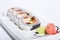 Maki roll on plate