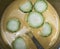 making aloo bhajiya with snake gourd and ridge gourdturi ,spoon