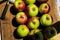 Making applesauce from organic McIntosh apples