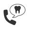 Making appointment with dentist glyph icon