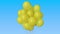 Making a bunch of yellow balloons, 3D animation