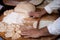 Making of flat bread in Istanbul, Turkey