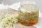 Making of french elderflower syrup