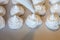 Making French meringue cookies on parchment paper