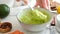 Making guacamole sauce