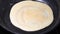 Making of home made pancakes on frying pan