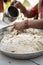 Making indian naan bread dough