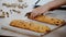 Making Italian cookies biscotti