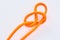 Making a knot with orange paracord