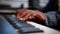 Making Music. Closeup Shot Of Black Male Hands Playing Piano